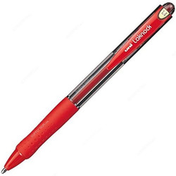 Uni-Ball Ball Point Pen, SN100B-RD, Laknock, 1.4MM Tip, Red, 12 Pcs/Pack