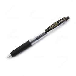 Zebra Gel Roller Pen, JJB15, Sarasa, 0.7MM Tip, Black, 12 Pcs/Pack