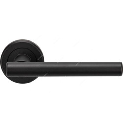 Robustline Door Handle, Stainless Steel, Lever Type, 15CM Length x 6CM Width, Matt Black