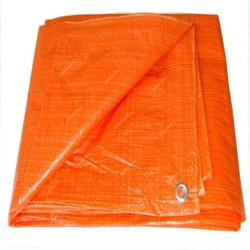 Robustline Heavy Duty Tarpaulin Sheet, Plastic, 60 Feet Length x 60 Feet Width, Orange