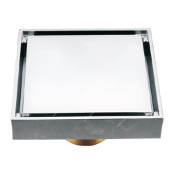 Milano Heavy Duty Floor Drain, Conceal, Stainless Steel, 10CM Width x 10CM Length, Chrome Finish