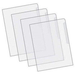 Deluxe L-Shaped Document Folder, DX-E310D, Plastic, 220MM Width x 310MM Length, A4, Clear, 100 Pcs/Pack