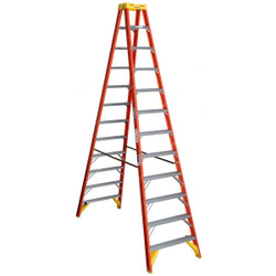 Werner Double Sided Step Ladder, T6212, Fiberglass, 12 Feet Height, 136 Kg Weight Capacity
