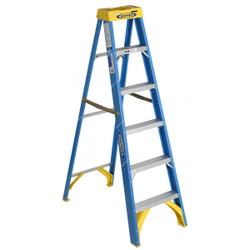 Werner Single Sided Step Ladder, 6006, Fiberglass, 6 Feet Height, 113 Kg Weight Capacity