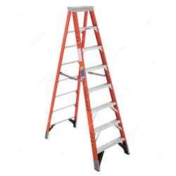Werner Single Sided Step Ladder, 7408, Fiberglass, 8 Feet Height, 170 Kg Weight Capacity