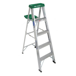Werner Single Sided Step Ladder, 355, Aluminium, 5 Feet Height, 102 Kg Weight Capacity