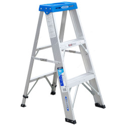 Werner Single Sided Step Ladder, 363, Aluminium, 3 Feet Height, 113 Kg Weight Capacity