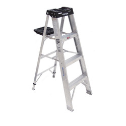 Werner Single Sided Step Ladder, 374, Aluminium, 4 Feet Height, 136 Kg Weight Capacity