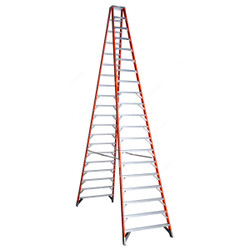 Werner Double Sided Step Ladder, T7420, Fiberglass, 20 Feet Height, 170 Kg Weight Capacity