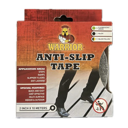 Warrior Anti-Slip Tape, 2 Inch Width x 10 Mtrs Length, Black