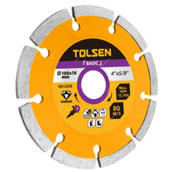 Tolsen Segmented Diamond Cutting Disc, 76717, Dry, 22.2MM Bore Dia x 230MM Dia