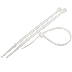 Tolsen Nylon Cable Tie, 50131, 3.6MM Width x 250MM Length, White, 100 Pcs/Pack