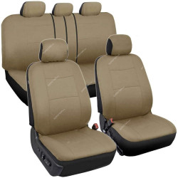 Car Seat Cover, Polyester, Beige/Black