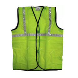 Lalith Reflective Safety Jacket With 2 Inch Strip, L02B, Polystyrene, S, Green