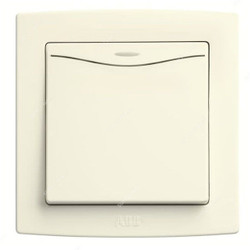 ABB DP Switch With LED and 'ON' Mark, AC171-82, Concept BS, 1 Gang, 1 Way, 250V, 20A, Ivory White