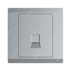 Abb Telephone Socket Outlet, BL321-G, lnora, 1 Gang, RJ11, Classic Grey