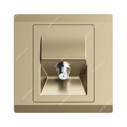 Abb F Type Sat Socket Outlet, BL308-PG, lnora, 1 Gang, Royal Gold