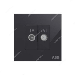 ABB TV and SAT Socket, AM31344-BG, Millenium, 1 Gang, Black Glass