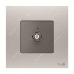 ABB TV Socket, AM30144-ST, Millenium, 1 Gang, Stainless Steel