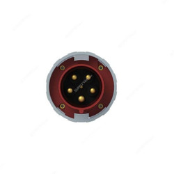 Abb Industrial Plug, 4125P6W, 346-415V, IP67, 125A, 3P+N+E, Red