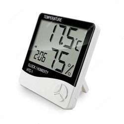 Elitech BT-3 LCD Indoor/Outdoor Digital Hygrometer Thermometer Humidity Monitor Room Temperature and Humidity Monitor with Clock and Min/Max Value