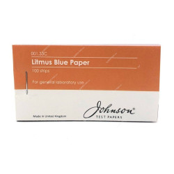Johnson Blue Litmus Test Paper, 001.33C, pH 7, 100 Strips/Pack