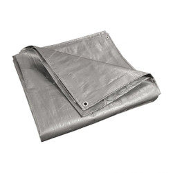 Safemax Tarpaulin Sheet, Polyethylene, 200 GSM, 20 Feet Length x 20 Feet Width, Silver