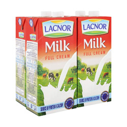 Lacnor Full Cream Milk, 1 Ltr, 4 Pcs/Pack