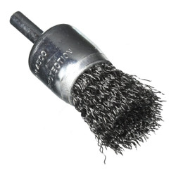 K-T Industries End Brush, 5-3364, Coarse Crimped, 1/4 Inch Shank Size x 1 Inch Dia