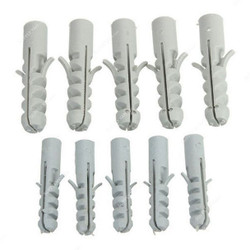 Fisher Plug, Plastic, 6MM, White, 100 Pcs/Pack