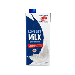 Al Ain Long Life Full Cream Milk, 1 Ltr, 4 Pcs/Pack