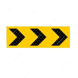 LED Left Diversion Construction Sign, AE-80022-L, Aluminium/ACP, 400MM Width x 1200MM Length