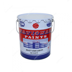 National Paints Protective Emulsion Water Paint, 800, Matt, 18 Ltrs, White