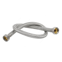 Water Heater Flexible Hose Pipe, Stainless Steel, 1/2 Inch Connection Size x 3 Feet Length