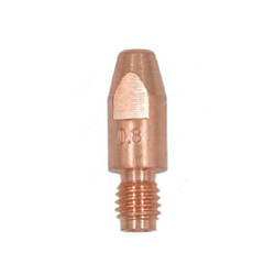 Rns Heavy Duty Contact Tip, 0.8MM, M8 x 1.25MM Thread Size, 10MM Dia x 30MM Length, 50 Pcs/Pack