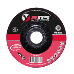 Rns Premium Metal Grinding Disc, 6MM Thk, 22.23MM Bore Dia x 180MM Disc Dia, 25 Pcs/Pack