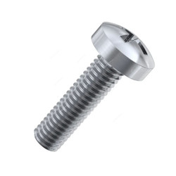 Phillips Pan Head Screw, Mild Steel, M3 Dia x 15MM Thread Length, 100 Pcs/Pack