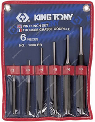 Kingtony Pin Punch Set, 1006PR, 6 Pcs/Set