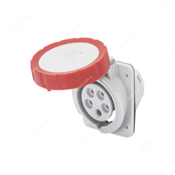 Gewiss 10 Deg Flush Mount Socket Outlet, GW62232H , IP66, 16A, 2P+E, White-Red