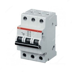 Abb Miniature Circuit Breaker, SH203-C10, 3P, Curve C, 10A