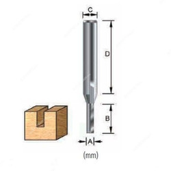 Makita Straight Router Bit, D-12164, 4x12MM