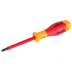 Tolsen Insulated Screwdriver, V30600, Pozi, PZ0 Tip Size x 60MM Blade Length