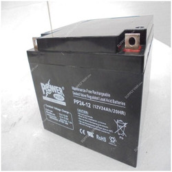 Powerplus Lead Acid Battery, PP24-12, 12V, 24Ah/20Hr