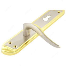 Robustline Lever Handle With Lock, Multi color, Brass and Chrome