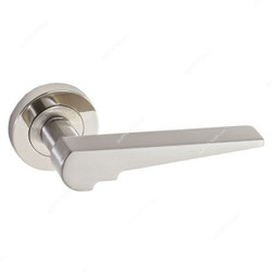 Doganlar Door Handle, Loti, Zinc, Satin Nickel