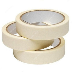 Asmaco Masking Tape, 1 Inch x 15 Yards, Yellow, 3 Rolls/Pack