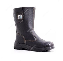 Vaultex Steel Toe Gumboots, YRA, Size42, Black, Mid Calf
