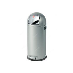 Hailo Pedal Waste Bin, HLO-0850-469, KickMaxx XL, 36 Litres, Silver