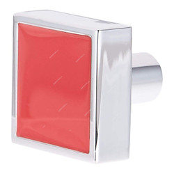 ACS Drawer Knob, DE599-RED-KNOB, Chrome and Red