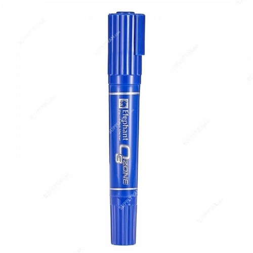 Elephant Chisel and Bullet Tip Permananent Marker, 200626PK6, Blue, 6 Pcs/Pack